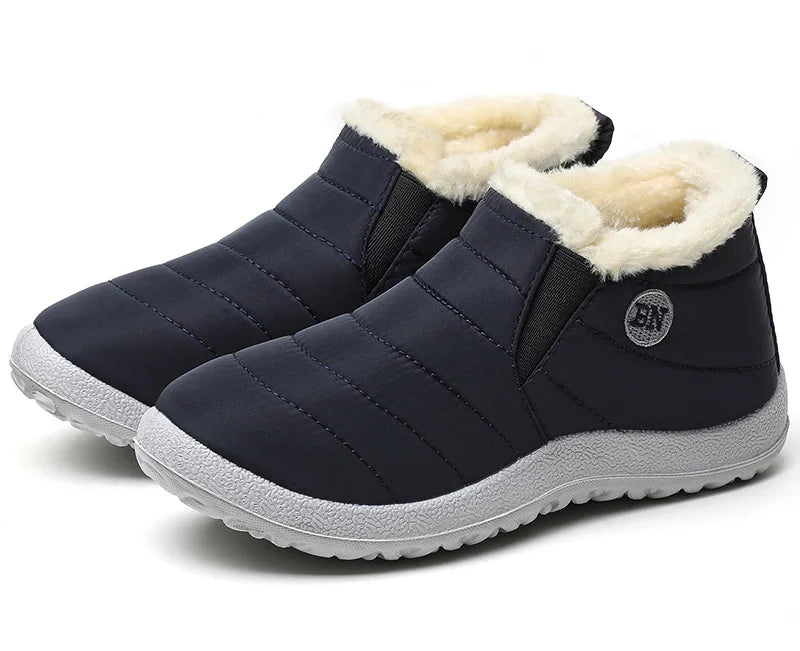Men’s Winter Ankle Boots — Warm Fur Lined Snow Boots, Casual Shoes for Men and Couples