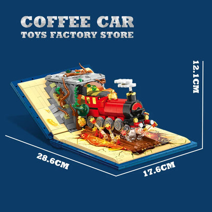 LED Magic Train Building Block Set – 3D Locomotive & Station MOC Puzzle Toy DIY Gift for Kids & Adults