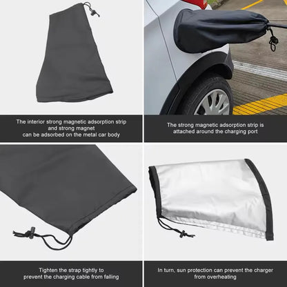 Weatherproof EV Charging Port Cover – Waterproof, Dustproof, Sun-Resistant Magnetic Protector for Electric Cars