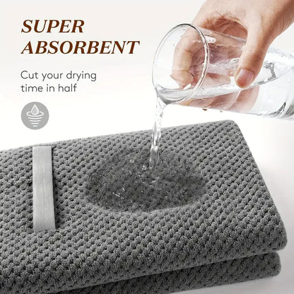 Extra Large Microfiber Hair Towel Wrap – Quick Dry, Ultra-Absorbent Soft Turban with Elastic Band