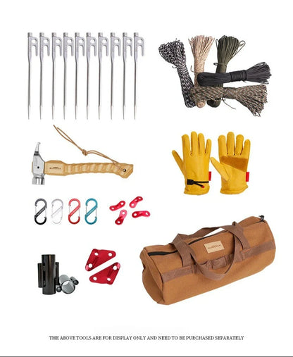 Cylinder Handheld Storage Bag – Large Capacity Thickened Camping Tent Peg and Tool Organizer Bag