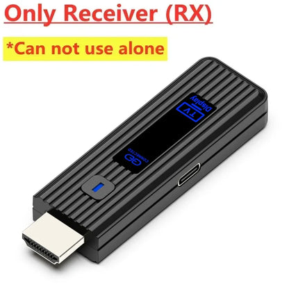 Wireless HDMI Video Transmitter & Receiver Extender Kit – TV Stick Dongle Adapter for PC, Camera, Laptop to Projector, Monitor & TV
