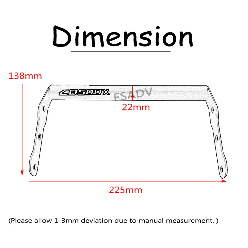 GPS & Smartphone Navigation Plate Bracket – Compatible with HONDA CB500X (2016-2023) Motorcycle Accessories