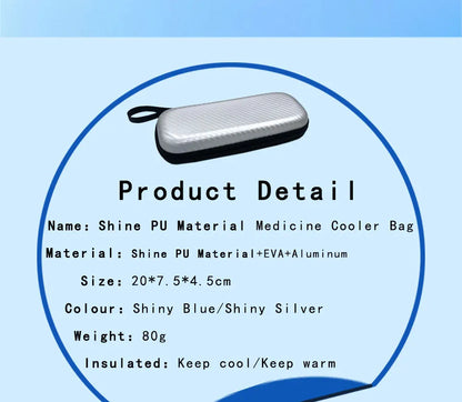 Portable Insulin Cooling Bag with 4 Ice Packs – Diabetic Pocket Pill Protector, Waterproof Thermal Insulated Medical Cooler