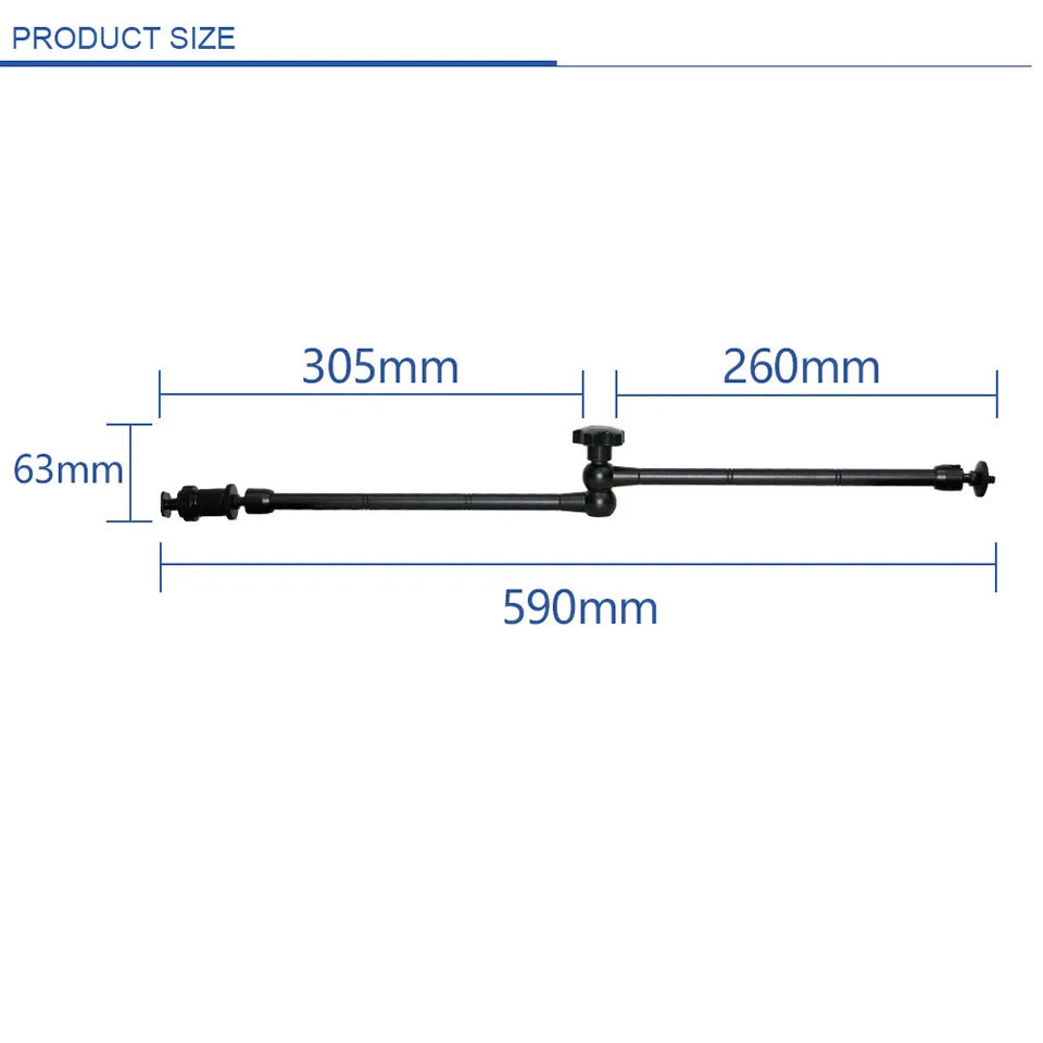 7/11/20 Inch Metal Articulating Magic Arm – Super Clamp Stand for DSLR Camera & Photo Studio Accessories