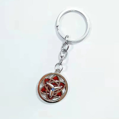 Anime Konoha Necklace & Keychain – Akatsuki Sharingan Jiraiya Pendant for Sasuke, Kakashi Cosplay Jewelry Gift