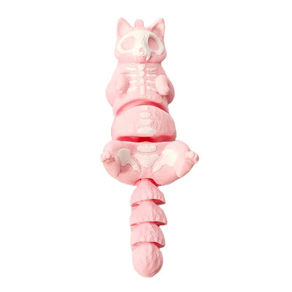 Personalized Skeleton Cat 3D Keychain – Backpack & Car Charm, Perfect Halloween & Christmas Gift
