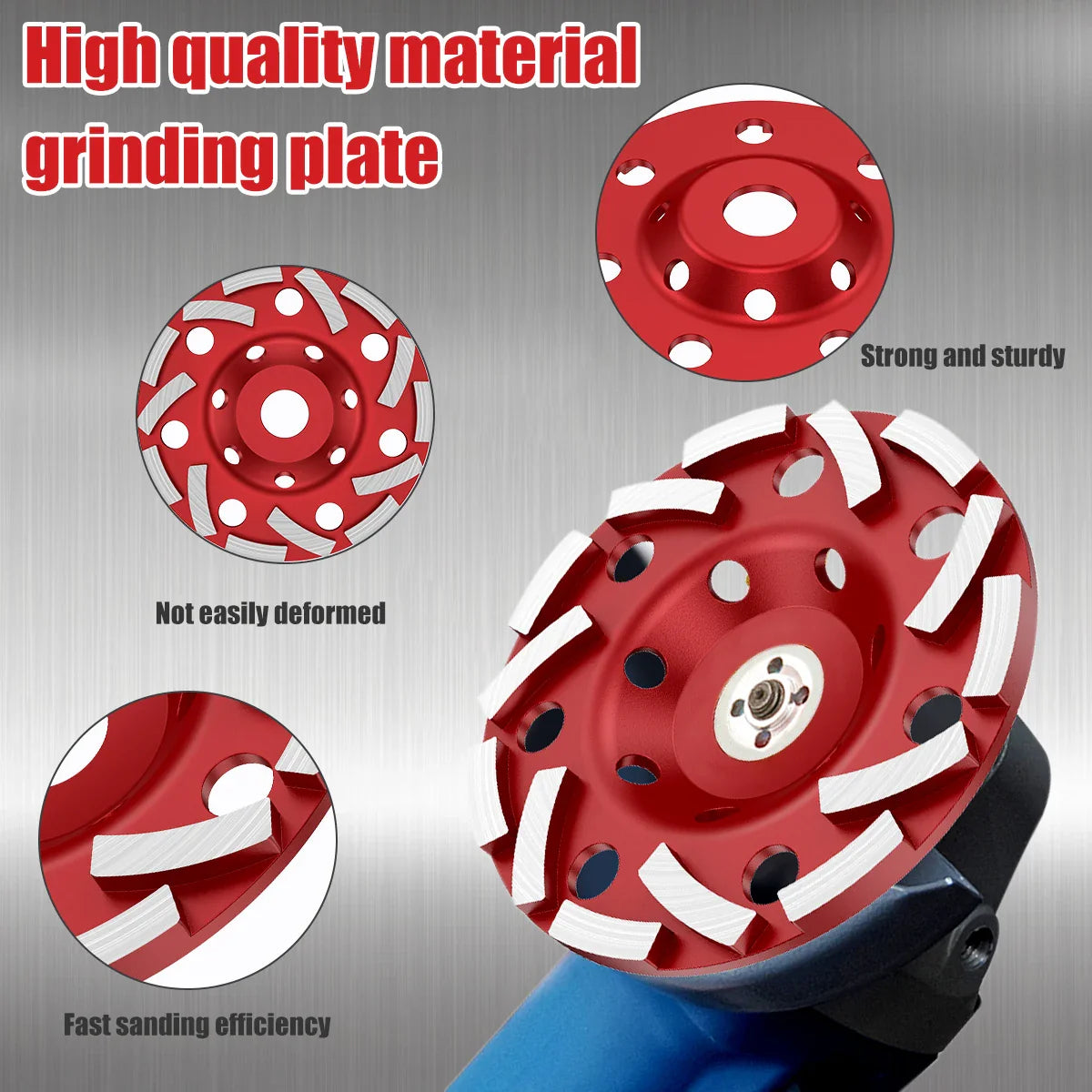 5-Inch Diamond Grinding Cup Wheel – Abrasive Sanding Disc for Angle Grinder, Wear-Resistant Concrete & Stone Polishing Tool