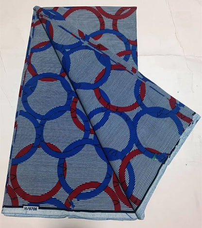 African Wax Print Fabric - 100% Cotton Nigerian Ankara Batik Material for Women’s Dresses