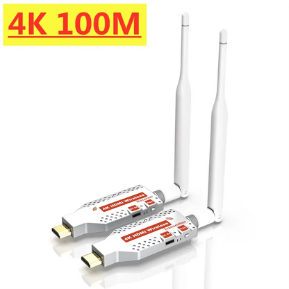 150M Wireless Video Transmitter & Receiver – HDMI-Compatible Extender, TV Stick, Screen Mirror Adapter for PC, DVD, TV & Projector