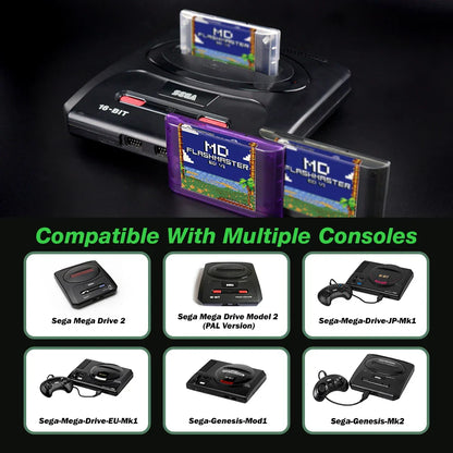 4000-in-1 Mega Everdrive V1 with 8GB TF Card — MD Game Cartridge for SEGA Genesis Mega Drive & Master System Consoles