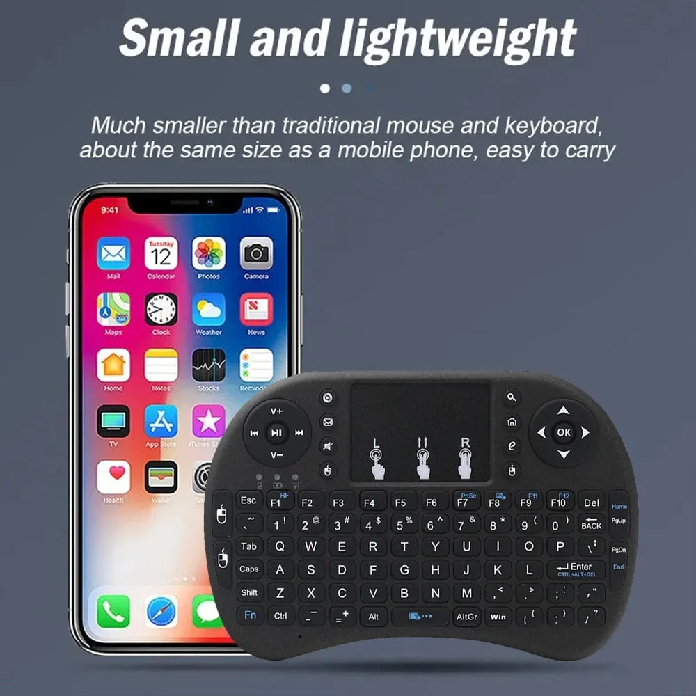 MRSVI I8 Mini Wireless Keyboard - 2.4G Air Mouse Remote with Touchpad for Android TV Box, PC & Smart TV