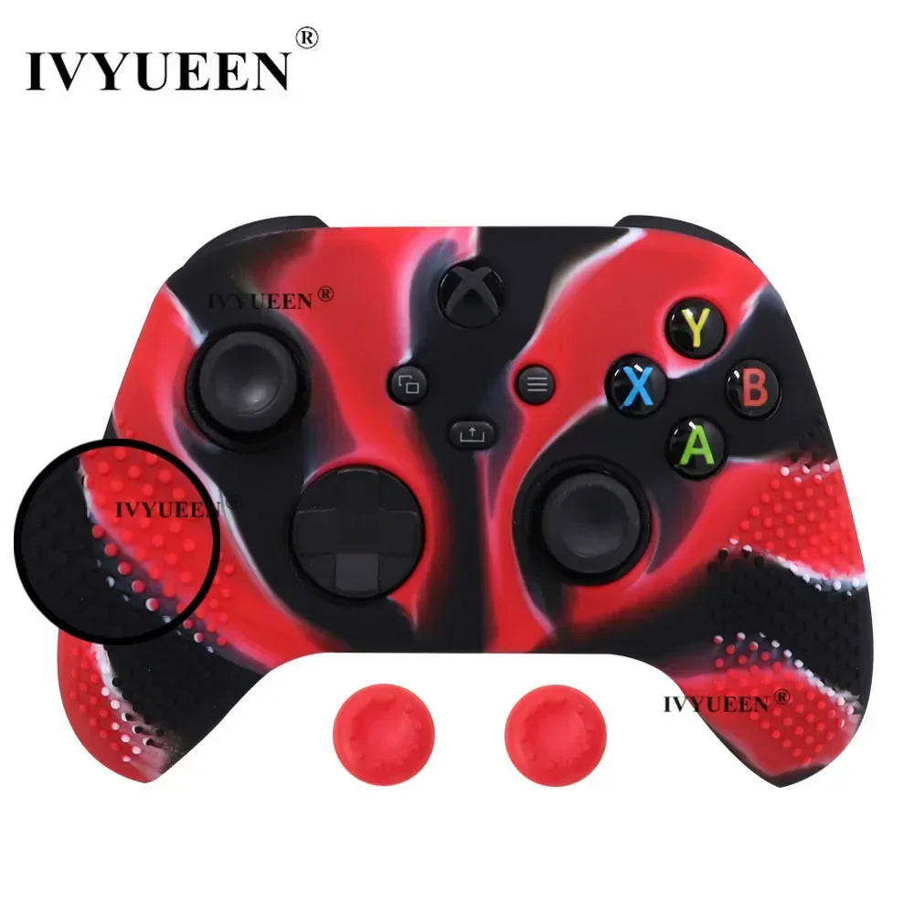 IVYUEEN MixColor Protective Silicone Case for Xbox Series S/X Controller — Thumbstick Grip Caps & Gamepad Cover