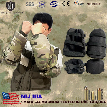 1000D Level IIIA Ballistic Forearm & Elbow Armor – Bulletproof Tactical Guards
