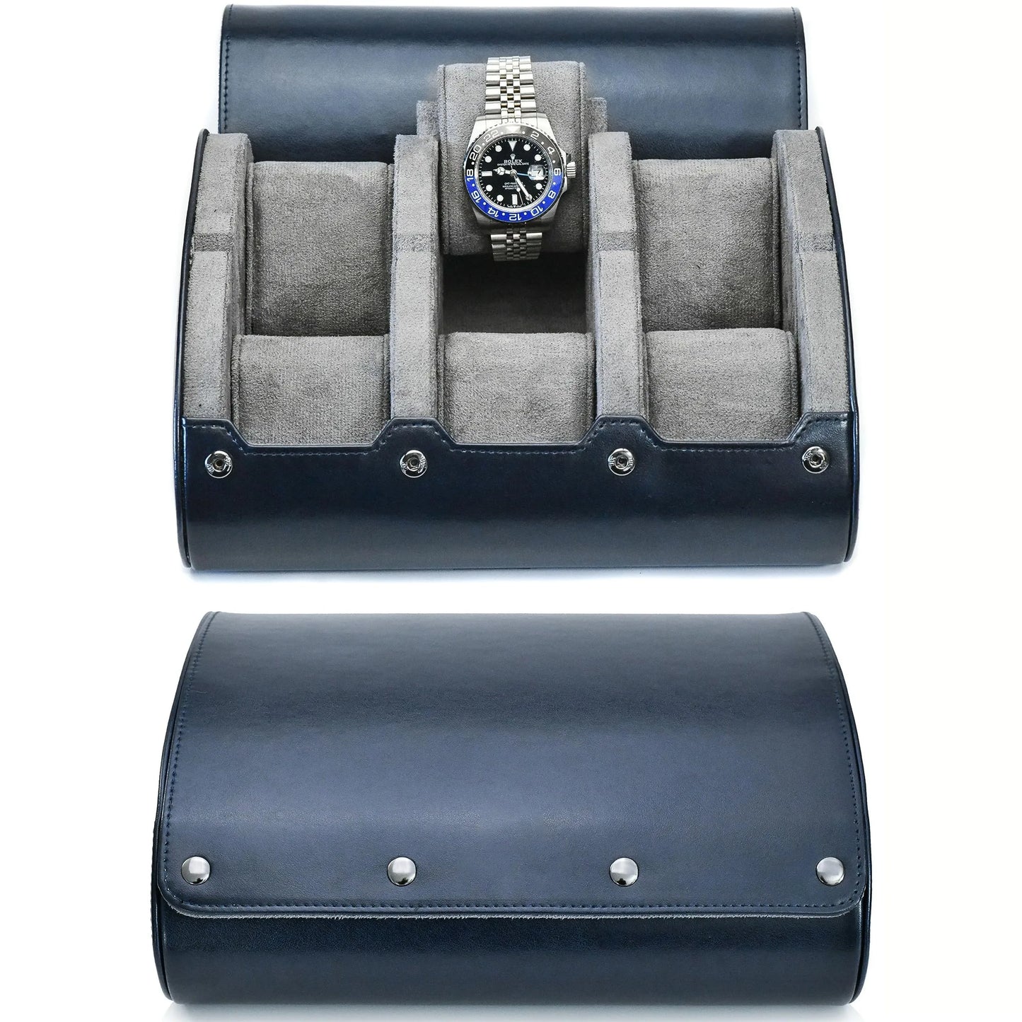 6-Slot Watch Travel Case – PU Leather Organizer Roll for Men & Women, Watch Display Storage Case