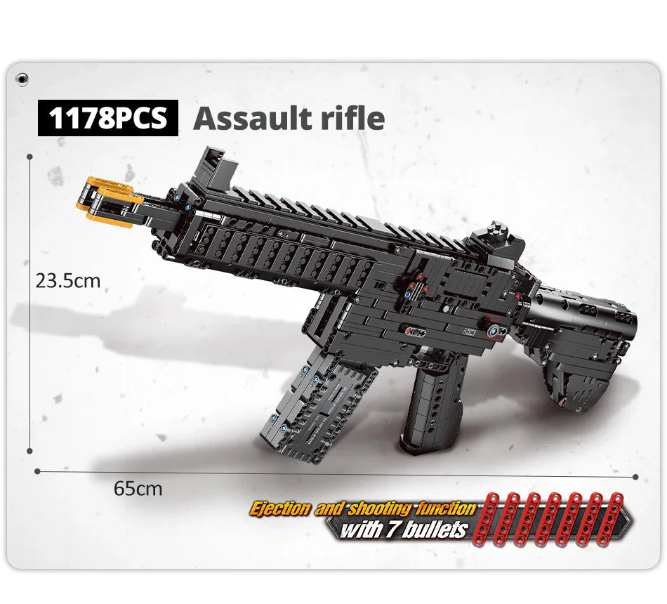 ZKZC WW2 Military Weapon Building Block Set – Shotgun, Sniper & Assault Rifle Toy for Kids Gifts