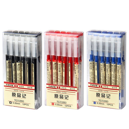 Fine Point Gel Pen - 0.35mm Black Blue Red Ink Ballpoint Pen for School & Office Writing