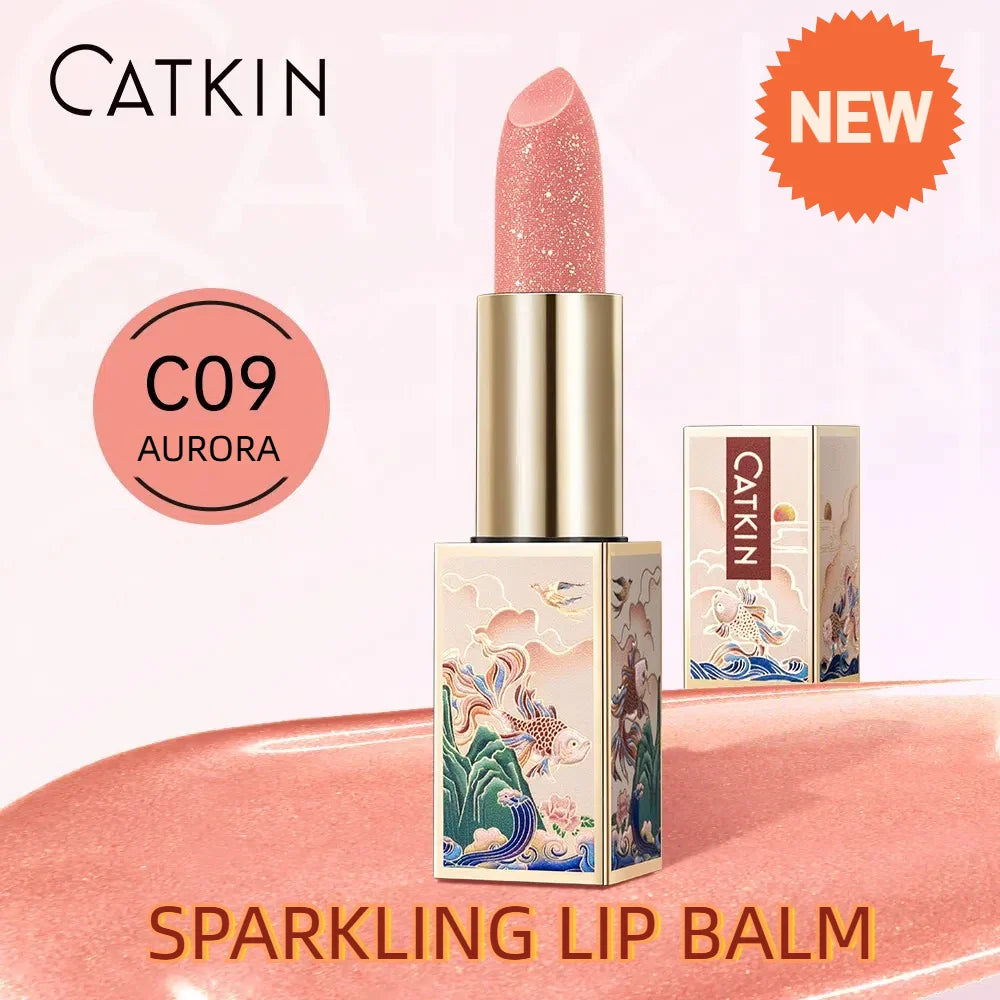 CATKIN Sparkling Lip Balm – Moonlight Color-Changing Lipstick, New Series Hydrating Lip Care