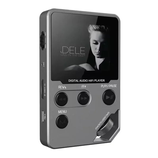 C5 8GB Bluetooth MP3 Music Player – Lossless Sound, Zinc Alloy Body, Rotary Controls, FM Radio & Voice Recorder