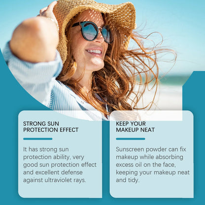 SPF50 Sunscreen Loose Powder – Full Coverage, Waterproof, Oil-Control Matte Setting Powder with Pore Blurring Sunblock