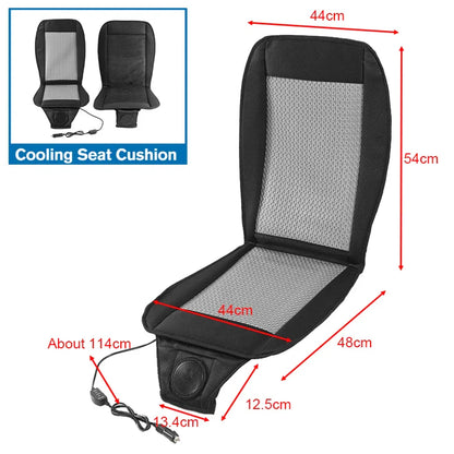 DC 12V 3D Car Seat Cooling Cushion | 8-Fan Ventilated Summer Air Seat for Fast Cooling
