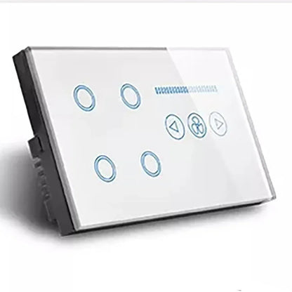 Tuya WiFi Smart Light Switch – 4 Gang Touch Panel, Fan Speed Dimmer, Power Metering, Alexa & Google Home Compatible