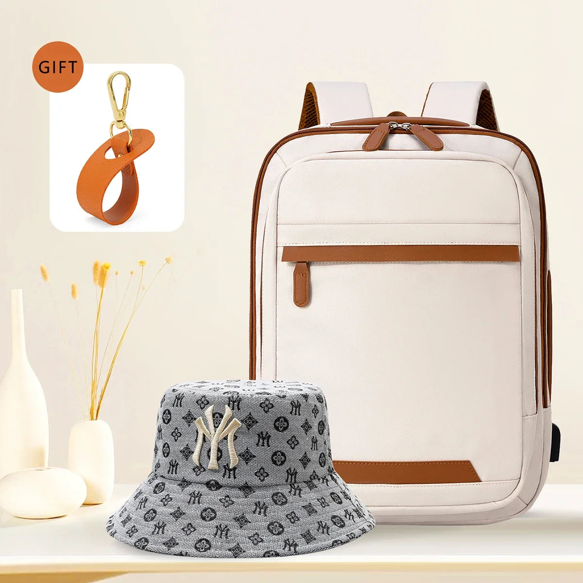 USB Rechargeable Laptop Backpack - Waterproof Large Capacity Unisex School & Travel Bag