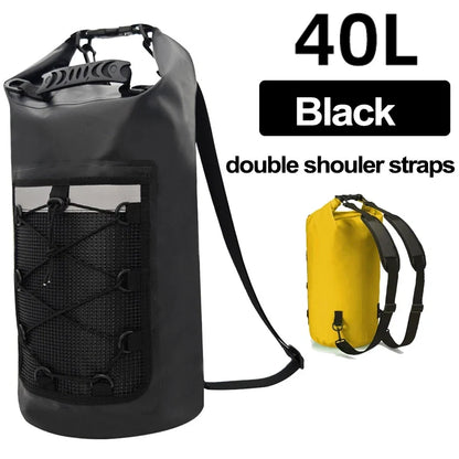 Waterproof PVC Dry Bag Backpack - 10L/20L Shoulder Bag for Kayaking, Trekking, Rafting, Surfing & Boating