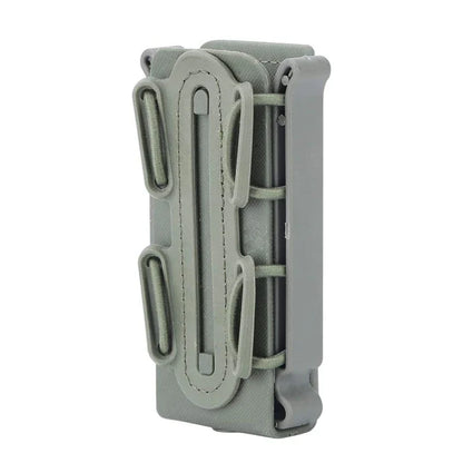 Tactical 9mm Single Magazine Pouch – MOLLE Clip, Quick Release FastMag Holder for P226, Glock 17/19, Beretta M9/PX4, Hunting Gear