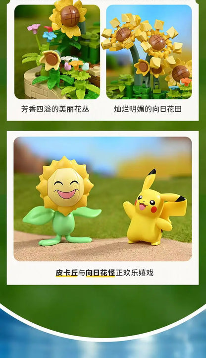 New Anime Pokémon DIY Building Block Toys – Pikachu, Sylveon, Togepi Cartoon Figures for Home Decoration