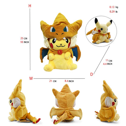 Cos Eevee Pikachu Cosplay Plush Toy – Lucario Stuffed Animal Doll, 20-30CM Cartoon Collectible Gift