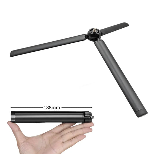 Aluminum Alloy Mini Tripod Stand for DJI, Zhiyun, Feiyu Gimbals & DSLR Cameras, Handheld Monopod Stabilizer