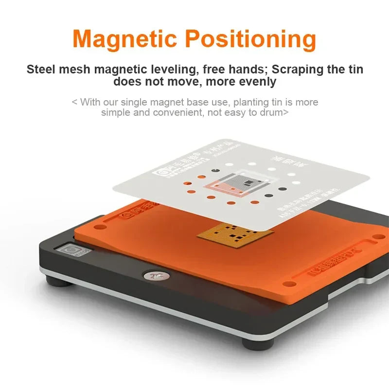 AMAOE PD-C Universal Planting Tin Pad Set – High-Temperature Resistant Insulation Silicone Mat for Mobile Phone Repair