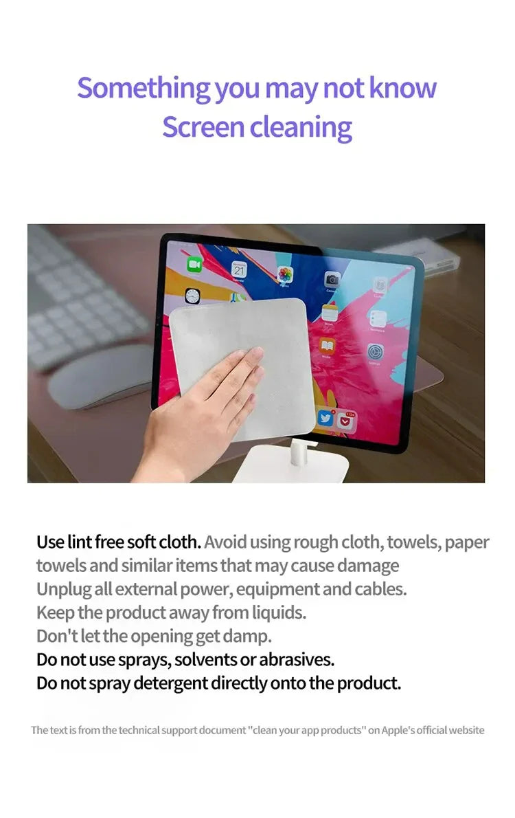 New Nano-Texture Polishing Cloth for Apple Devices – 1:1 Screen Cleaner for iPhone, iPad, Mac, iPod Pro & Apple Watch