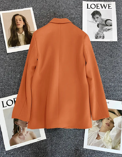 2023 Women's Elegant Single Button Blazer – Slim Fit Long Sleeve Office Jacket for Autumn & Winter