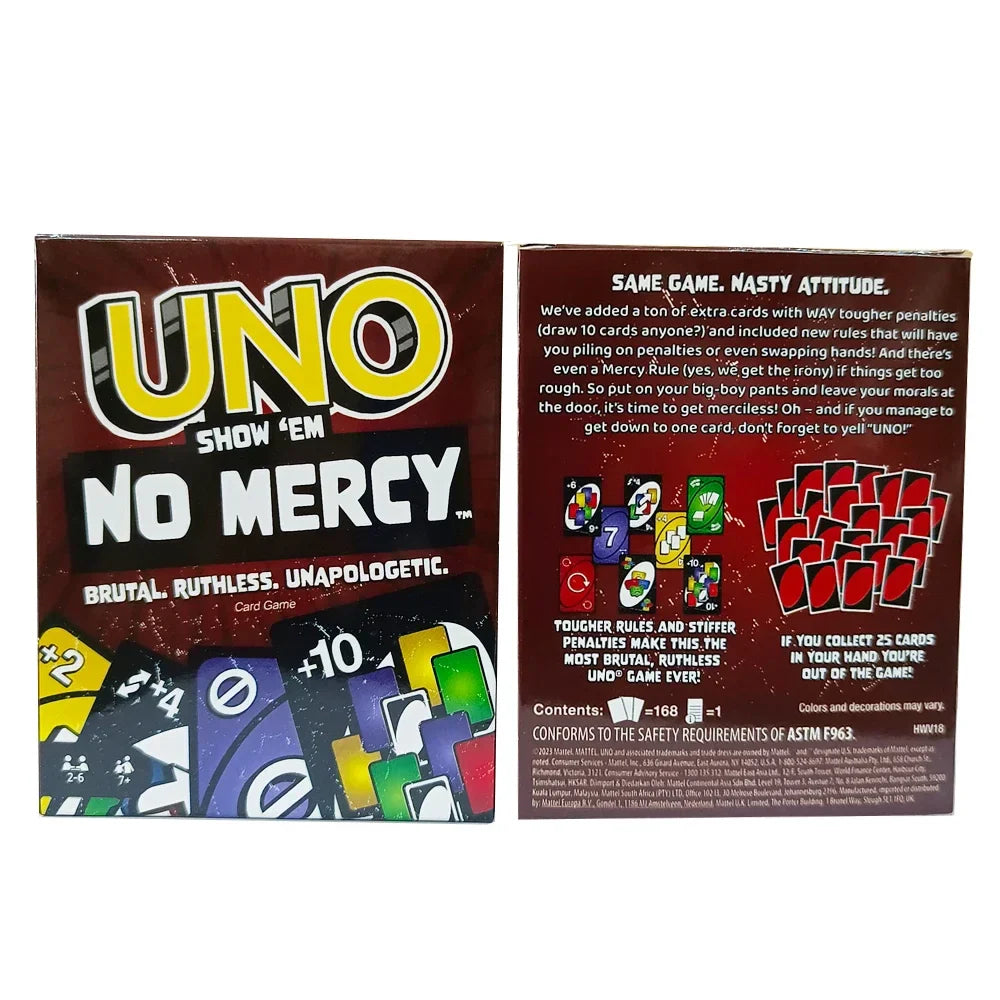Uno No Mercy: Exciting Family Party Entertainment with Uno Cards - Fun Table Game for Children's Birthday and Christmas