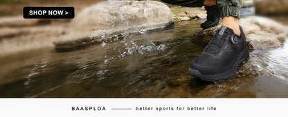 Baasploa Men’s Hiking Shoes – Breathable Outdoor Climbing & Walking Sneakers, Non-Slip & Durable