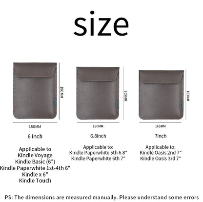 Slim E-Book Protective Case — Soft Sleeve for 6–7" Kindle Paperwhite 5/6.8" & Kobo Clara/Libra