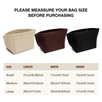 Felt Insert Bag for Longchamp Handbags — Portable Purse Organizer & Makeup Bag Liner for Travel