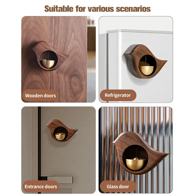Wooden  Wind Chime Door Bell – Home & Room Decor, Front Door Reminder Bell