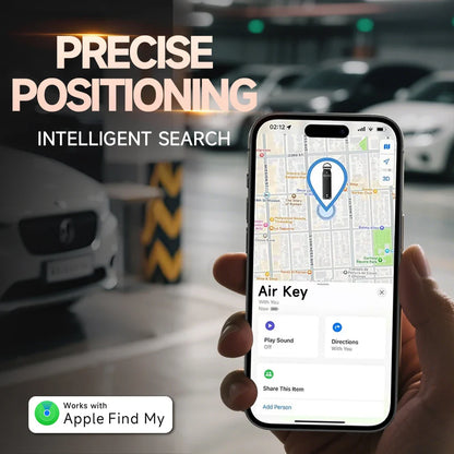 Key Organizer with Apple Find My — Built-In AirTag Holder, Holds 2–6 Keys, Car Keychain GPS Tracker (iOS Only)