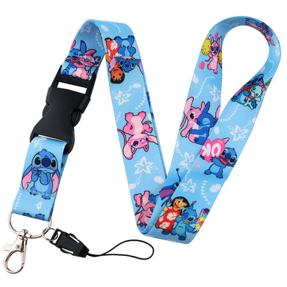 Cute Alien & Angel Cartoon Credential Holder Lanyard for Key, Card Badge & Gym Accessories