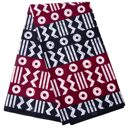 BintaRealWax Geometric Ankara Fabric - Polyester Sewing Cloth by the Yard FP6258