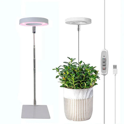 Full Spectrum Indoor Solar LED Growth Light - Four Gear Dimming for Fleshy Plants, Flower & Floor Telescopic Fill Light