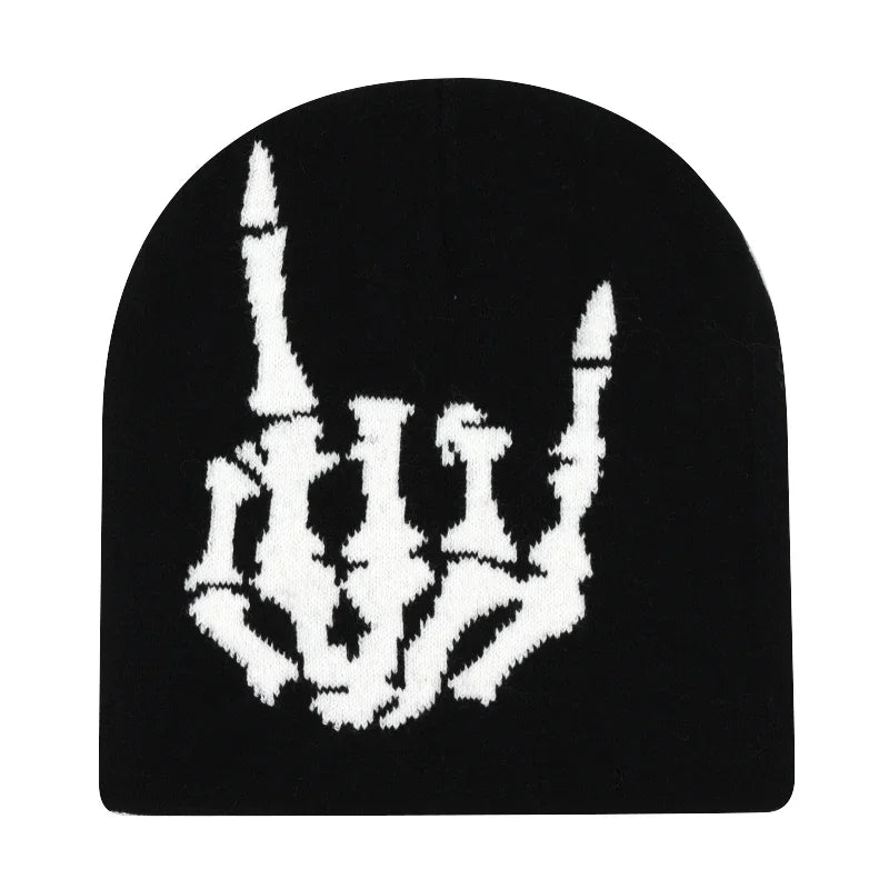 Y2K Letter Knitted Beanie Cap – Unisex Winter Autumn Warm Ski Skullcap, Hip Hop Streetwear Ear Cover Hat for Men & Women