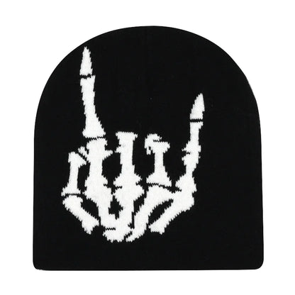 Y2K Letter Knitted Beanie Cap – Unisex Winter Autumn Warm Ski Skullcap, Hip Hop Streetwear Ear Cover Hat for Men & Women