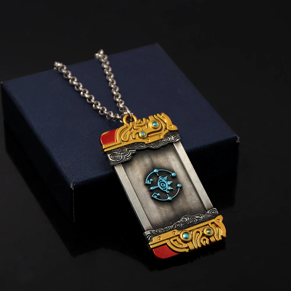 Zelda Tears of the Kingdom Purah Pad Keychain – Master Sword & Hylian Shield Pendant for Fans