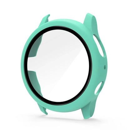 Samsung Galaxy Watch Active 2 Protective Case - Full Coverage Bumper with Tempered Glass Screen Protector for 40mm & 44mm