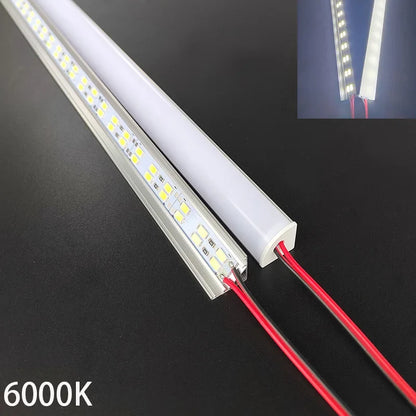 72LED Super Bright Light Bar - 50cm DC12V Aluminum Strip Lamp for Kitchen & Shelf Lighting