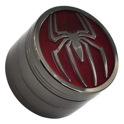 Spider 4 Layer Metal Herb Grinder – 50mm Manual Spice and Pepper Mill, Golden Black Accessories Gift for Men